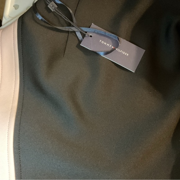 Tommy Hilfiger color block scuba asymmetrical sheath dress size 14 - Picture 8 of 10